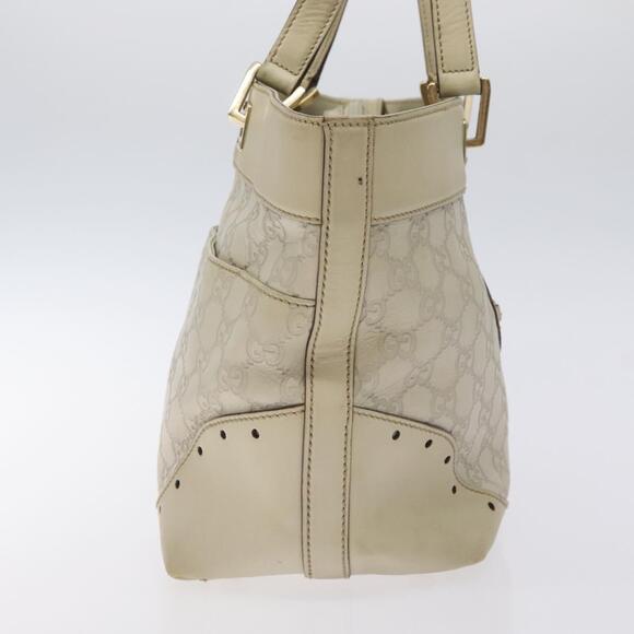 GUCCI GG Canvas Guccissima Tote Bag Leather White Gold - Picture 4 of 16